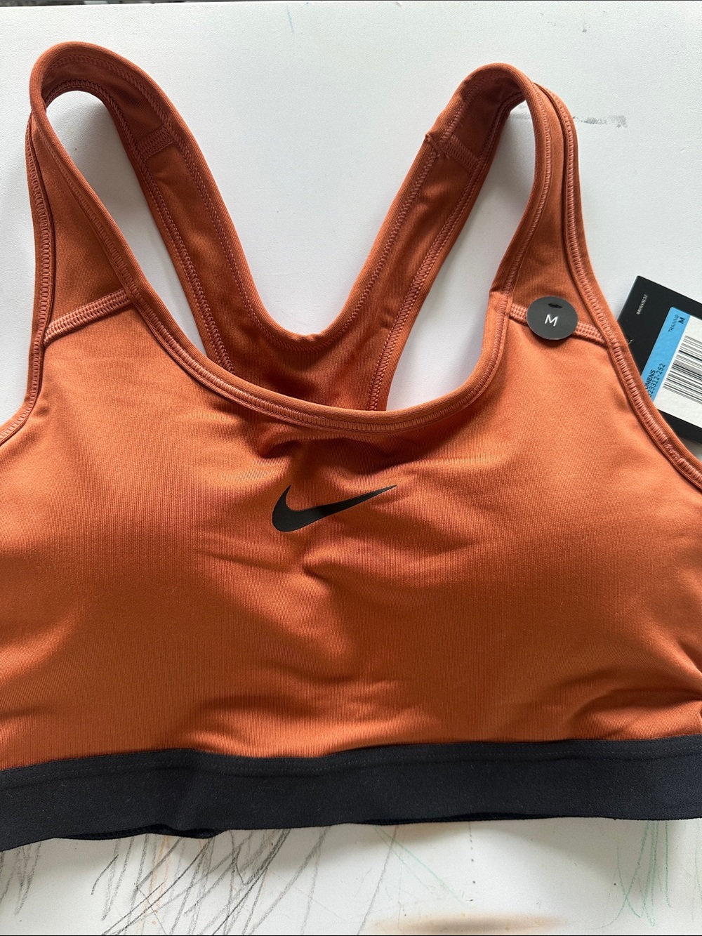 Nike Women's Rust/Black Racerback Sports Bra